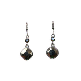 Square crystal drop earring
