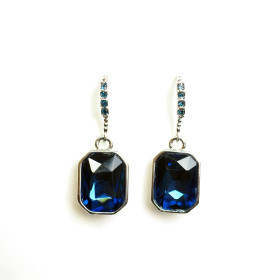 Square crystal drop earring