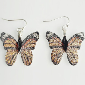 Multi Yellow Butterfly Earring in Silver