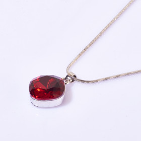 Square Crystal Birthstone Necklace