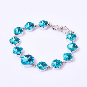 Square Crystal Birthstone Bracelet