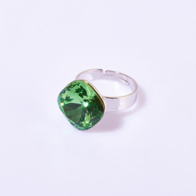 Square Crystal Birthstone Ring