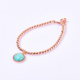 Semi-precious Round Stone Bracelet
