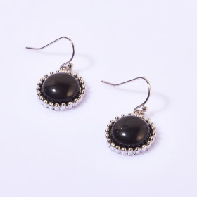 Semi-precious Round Stone Earring