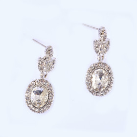 Crystal Oval Earring