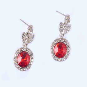Crystal Oval Earring