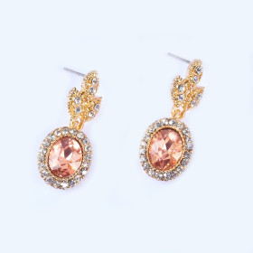 Crystal Oval Earring