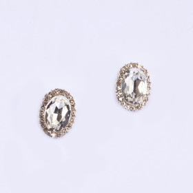 Crystal Oval Earring
