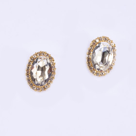 Crystal Oval Earring