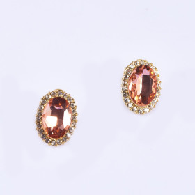 Crystal Oval Earring