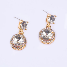 Crystal Round Earring