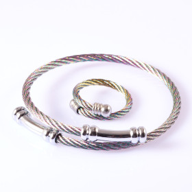 Wire Cable with Stainless Steel Bracelet