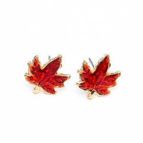 Red Maple Leaf Earring