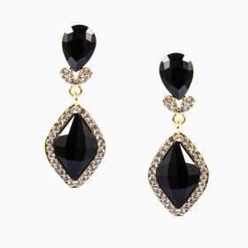 Pointed Oval Drop Earrings