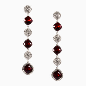 Crystal Square Pierced Earring 
