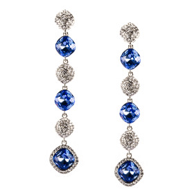 Crystal Square Pierced Earring 