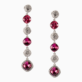 Crystal Square Pierced Earring 