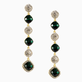 Crystal Square Pierced Earring 