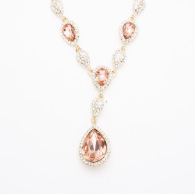 Classy Teardrop Peach Necklace
