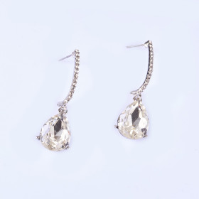 Crystal Teardrop Pierced Earring 