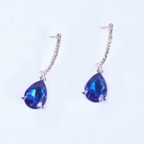 Crystal Teardrop Pierced Earring 
