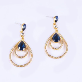Graceful Teardrop Montana Blue Earrings