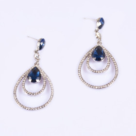 Graceful Teardrop Montana Blue Earrings
