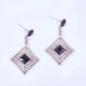 Crystal Square Pierced Earring 