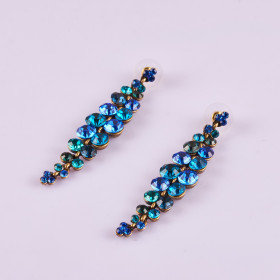 Gala Crystal Earring in Dark Blue Combo