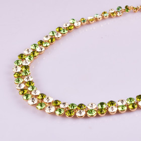 Gala Crystal Necklace in Green Combo