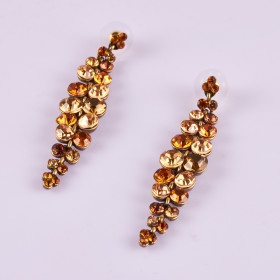Gala Crystal Earring in Yellow Combo