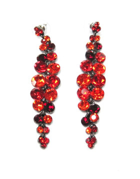 Gala Crystal Earring in Red Combo