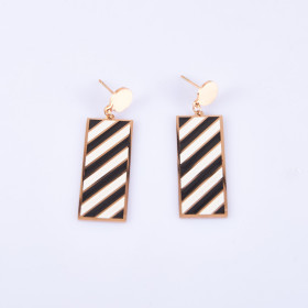 Fancy Two-tone Earring with Stainless Steel