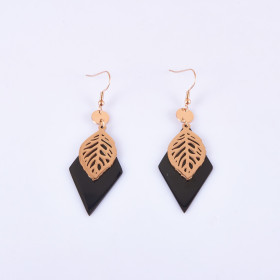 Fancy Two-tone Earring with Stainless Steel